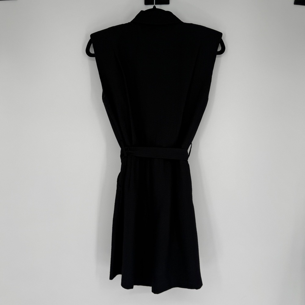 Calvin Klein Shorts Romper 4 Black Sleeveless Tie Waist Belted Jumper Elegant - Picture 6 of 8